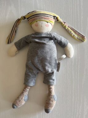 Moulin Roty 13” Nin Nin Rabit Doll Bunny Les Petites Stuffed Rare Lovey France